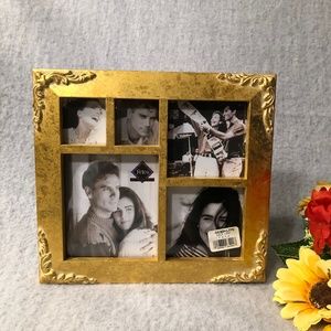 NWT - Gold Leaf Multi-Photo Frame